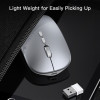 Ασύρματο Επαναφορτιζόμενο Ποντίκι Yesido KB15 2.4G Ασημί