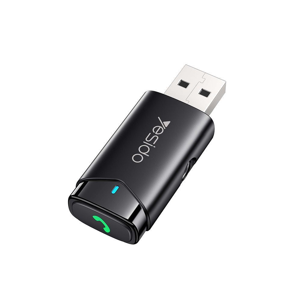 Yesido Αντάπτορας Bluetooth Αυτοκινήτου 5.0 USB σε AUX YAU40 Μαύρο