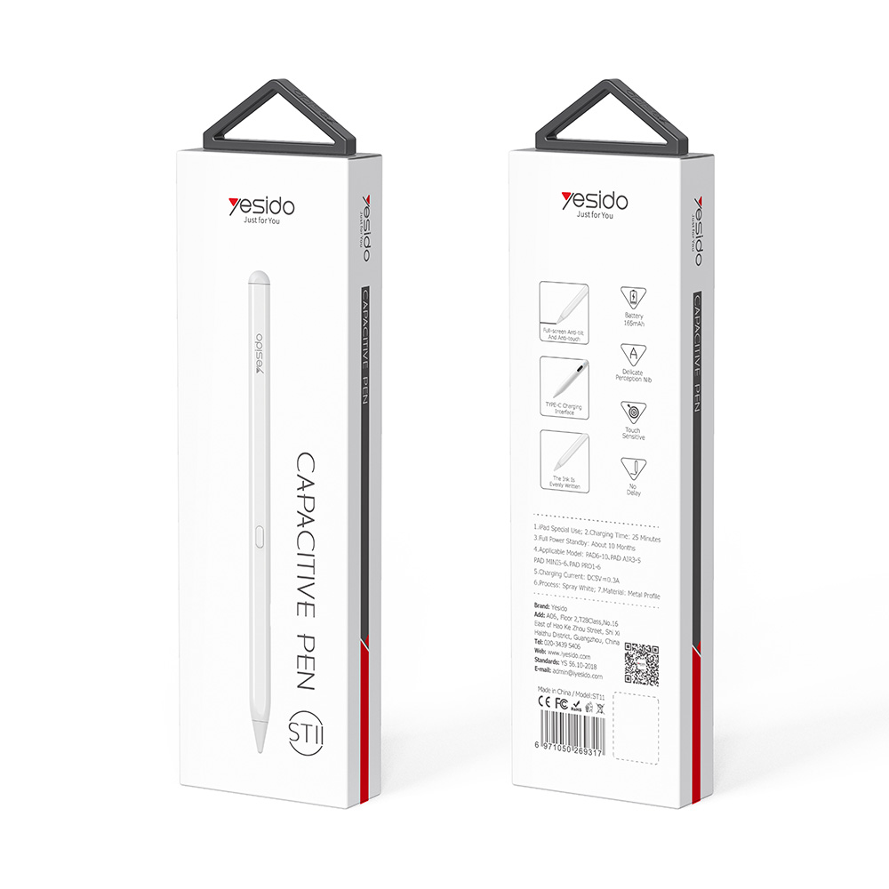 Γραφίδα Αφής Yesido ST11 για iPad με Type-C Λευκό