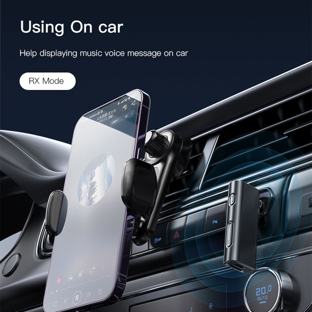 Yesido Bluetooth Audio Adapter YAU41 3.5mm Jack Διπλής Λειτουργίας (TX/RX) Μαύρο
