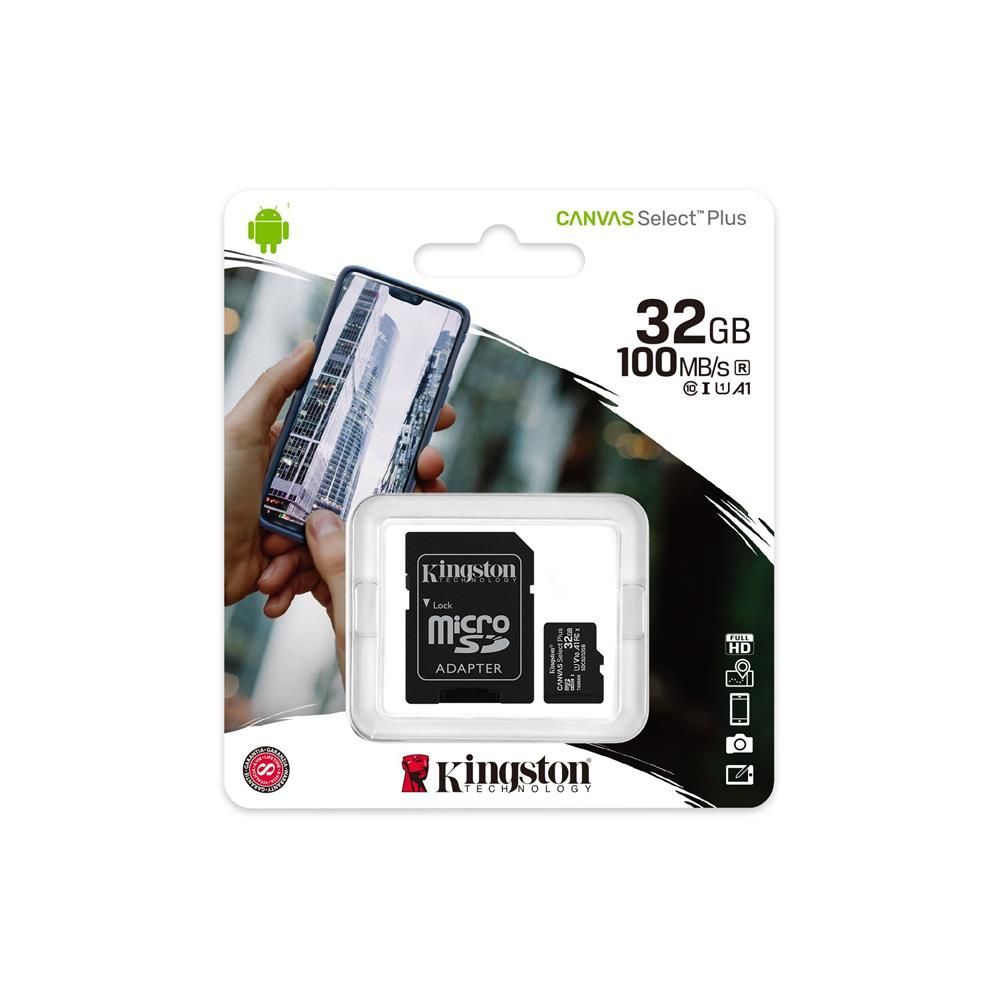 Καρτα Μνήμης Kingston 32GB microSDHC 10 UHS-I 100 MB/s + adapter