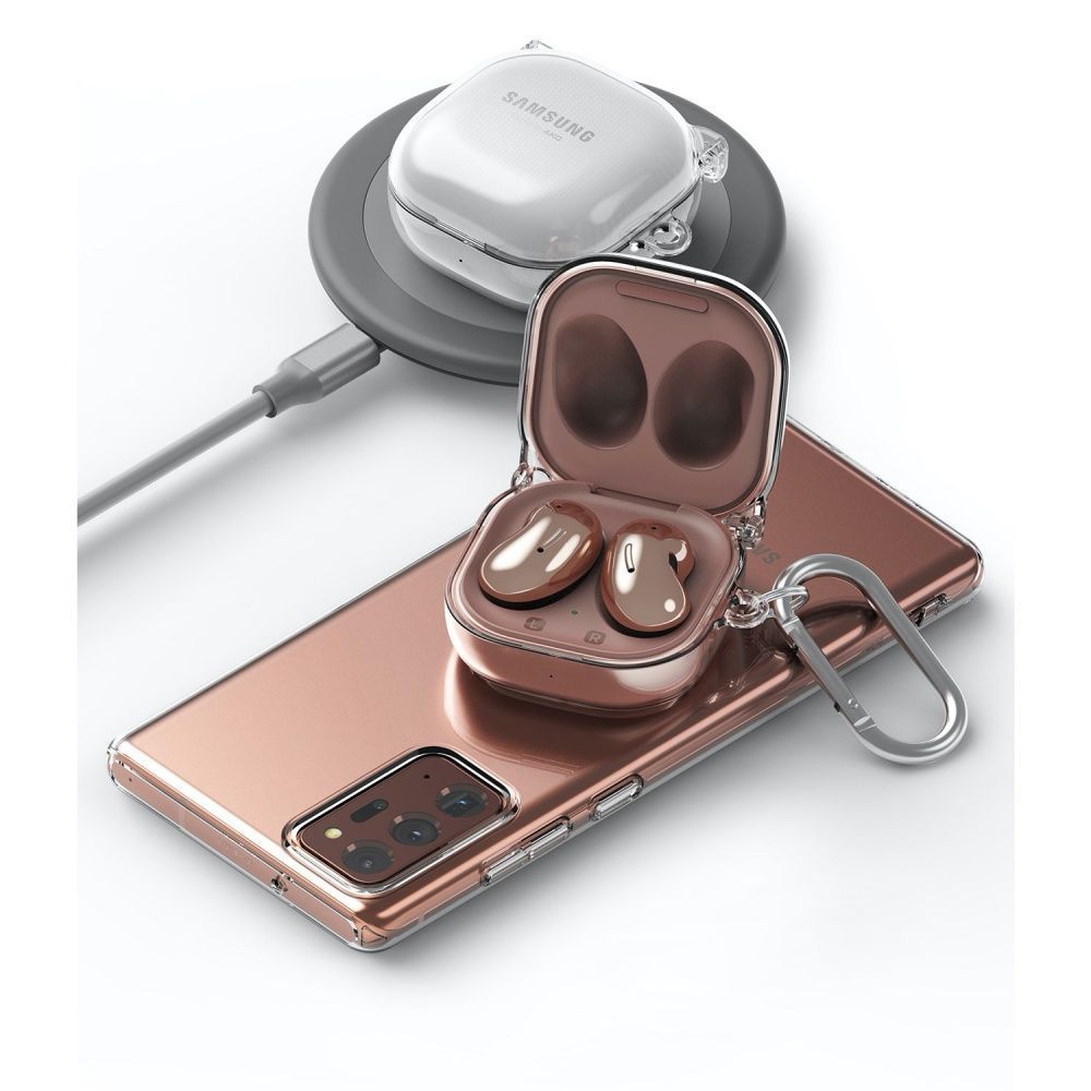 Θήκη Σιλικόνης για Samsung Galaxy Buds 2 / Live / Pro / 2 Pro Ringke Hinge Διάφανο