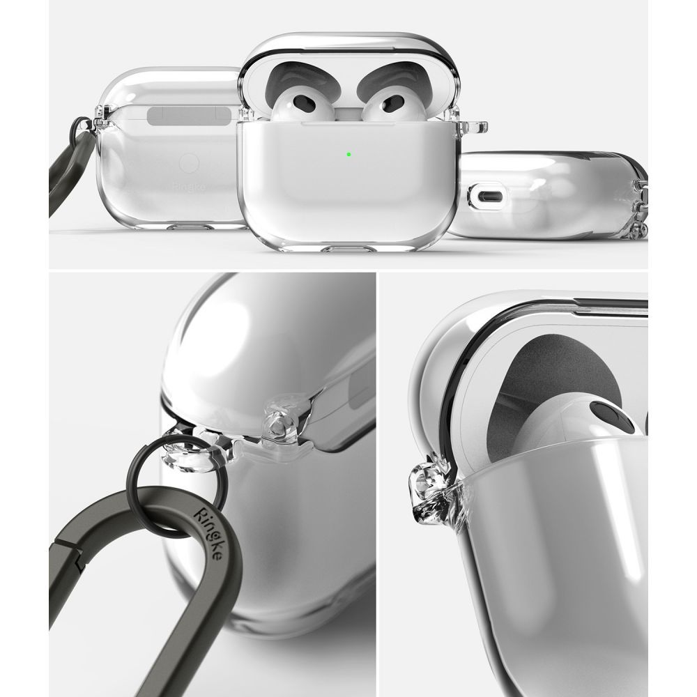 Θήκη PC με Γάντζο Ringke Hinge για Apple AirPods 3 Διάφανο