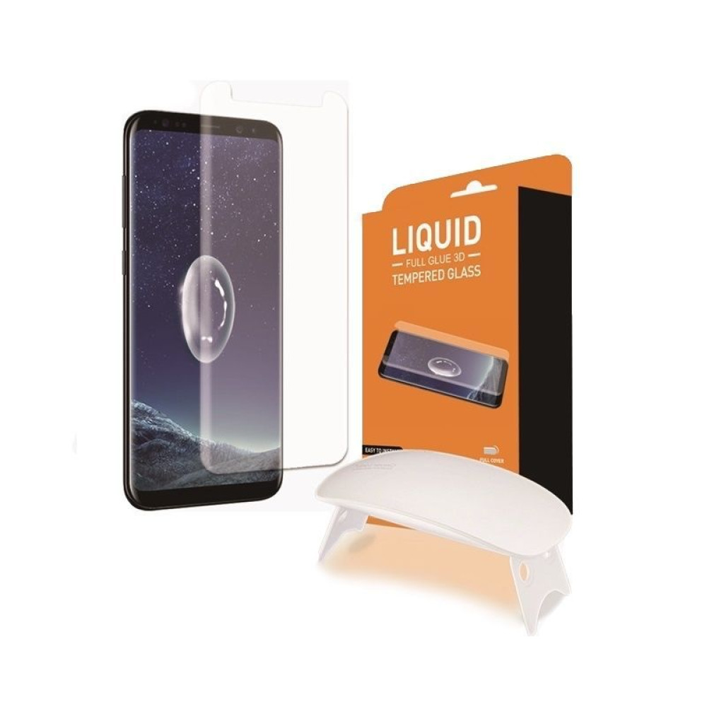 T-MAX UV Glass Samsung + Λάμπα UV Galaxy S9 Plus Διάφανο