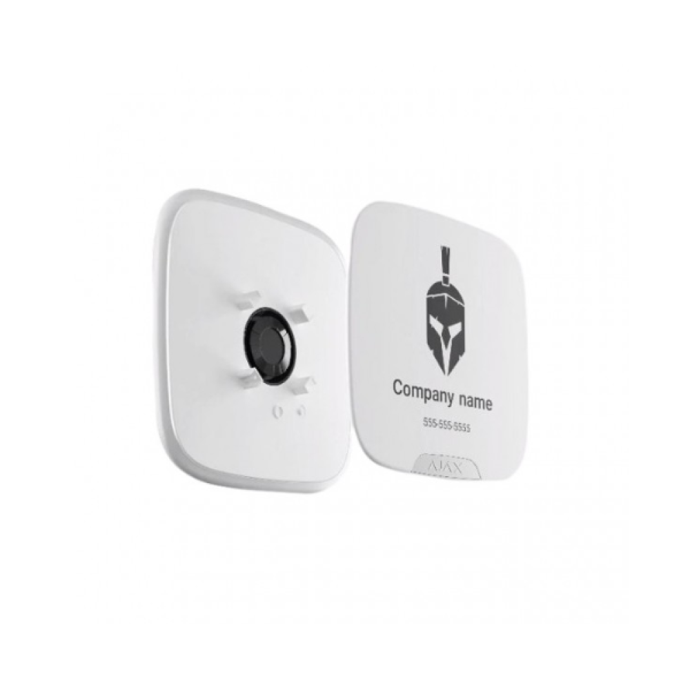 Brandplate White for Street Siren Double Deck AJAX