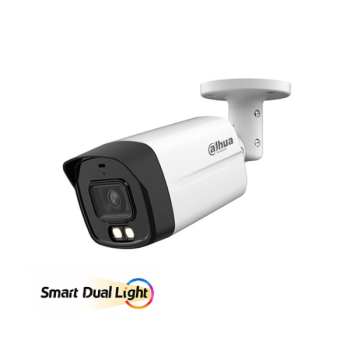 HAC-HFW1200TLM-IL-A-0280B-S6 2MP Smart Dual Light HDCVI Fixed-focal Bullet 2.8mm Camera Dahua