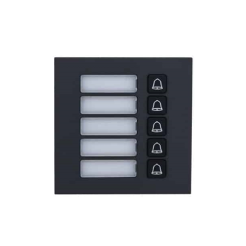VTO4202FB-MB5 Five-button Module for 2-wire IP Modular Apartment Door Station Black Dahua