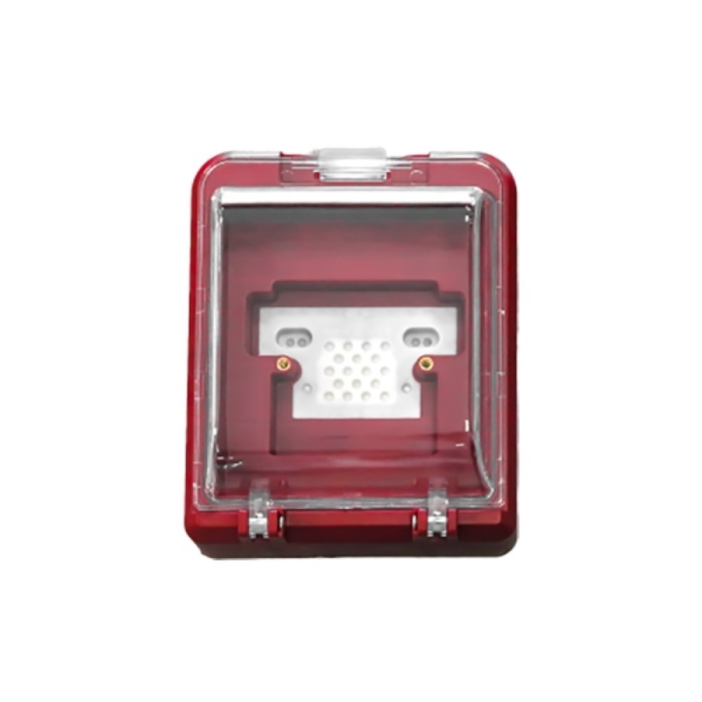 BOX-2102 -Εξωτερικό κουτί προστασίας IP66 για τους χειροκίνητους αναγγελείς Detnov PCD-100, MAD-450, MAD-450-I. Κόκκινο χρώμα