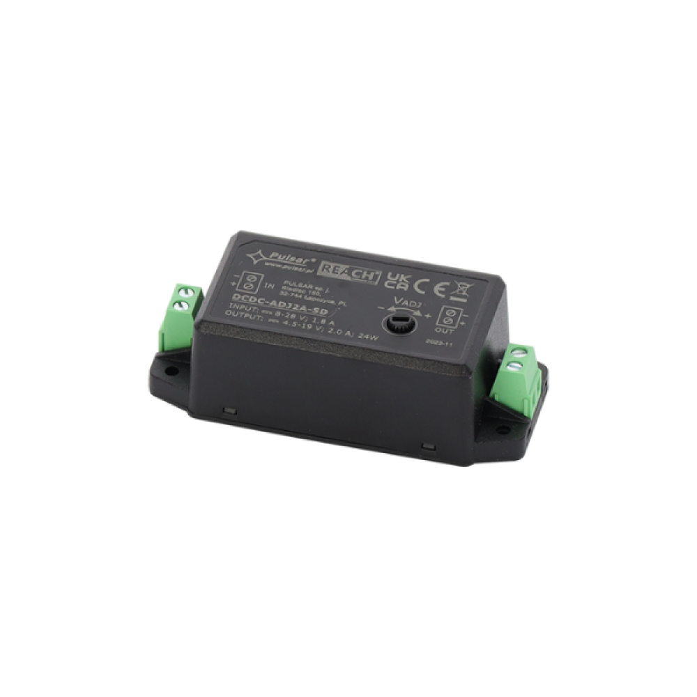 DCDC-ADJ2A-SD step down DC/DC converter with adjustable output 4,5-19VDC Pulsar