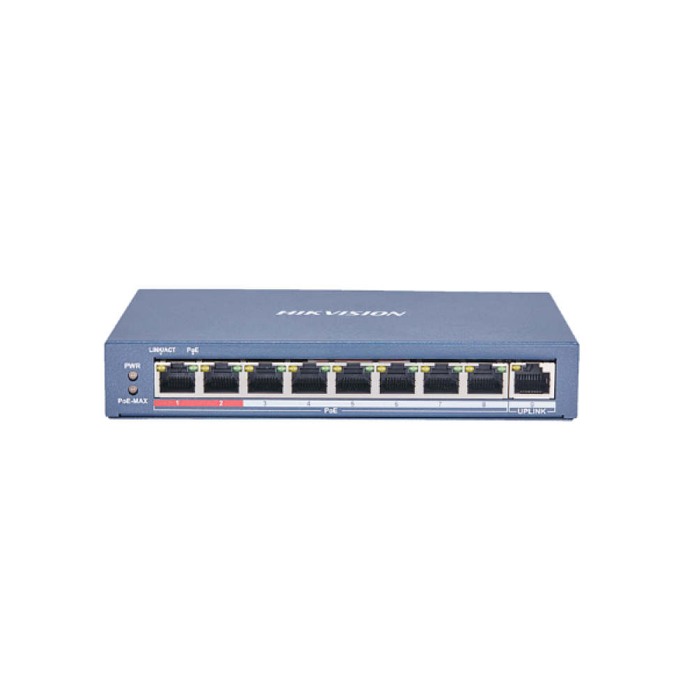 DS-3E0109P-E (C)  8-Port 100 Mbps Long-Range Unmanaged PoE Switch Hikvision