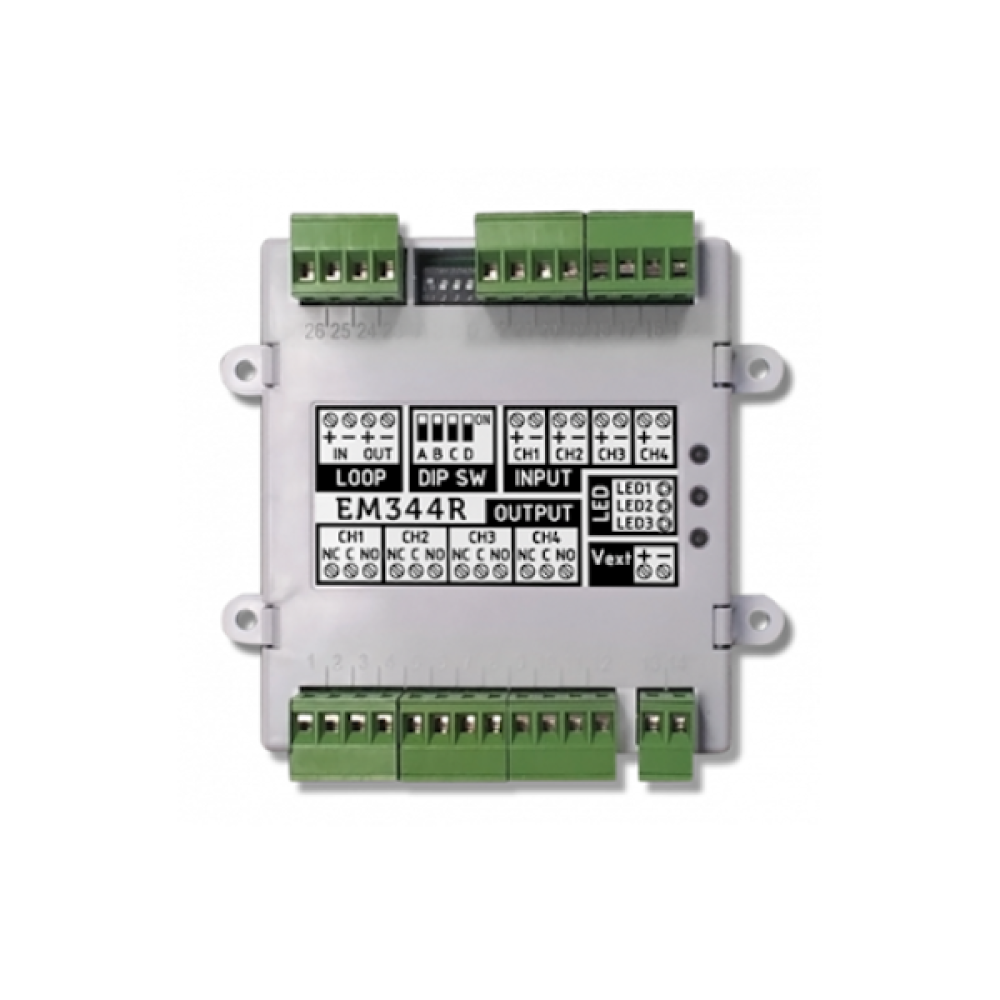 Multi Input/output module and conventional line interface -EM344R Inim