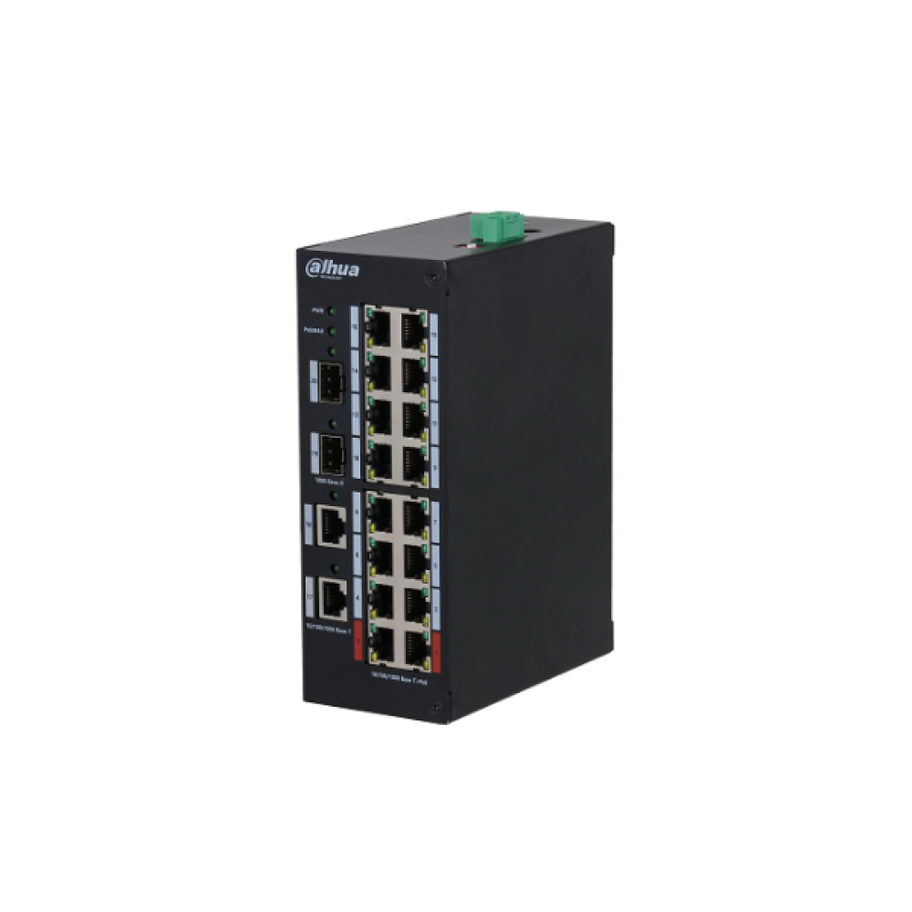 HS3220-16GT-190 20-Port Unmanaged Hardened Switch with 16-Port PoE Dahua