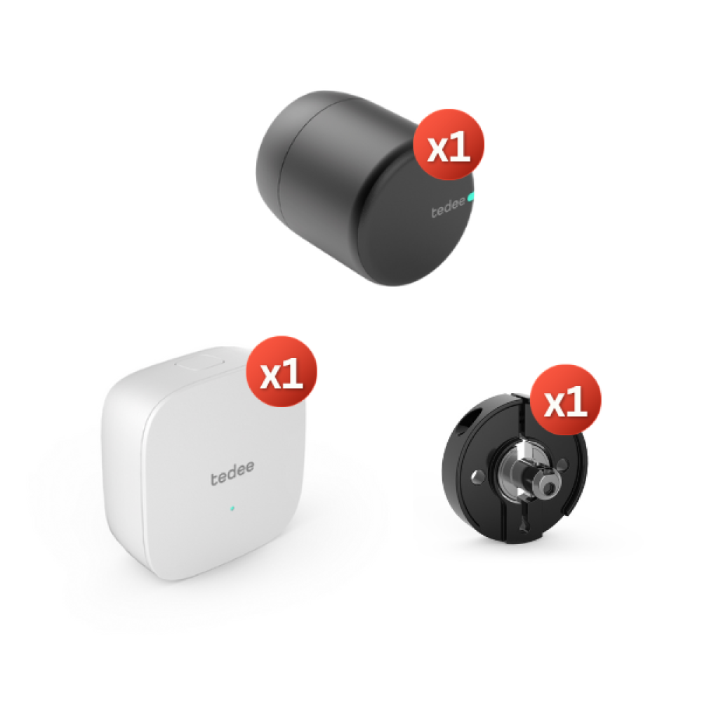 Smart Lock Tedee Pro Black + Bridge + Euro adapter 1 DOOR