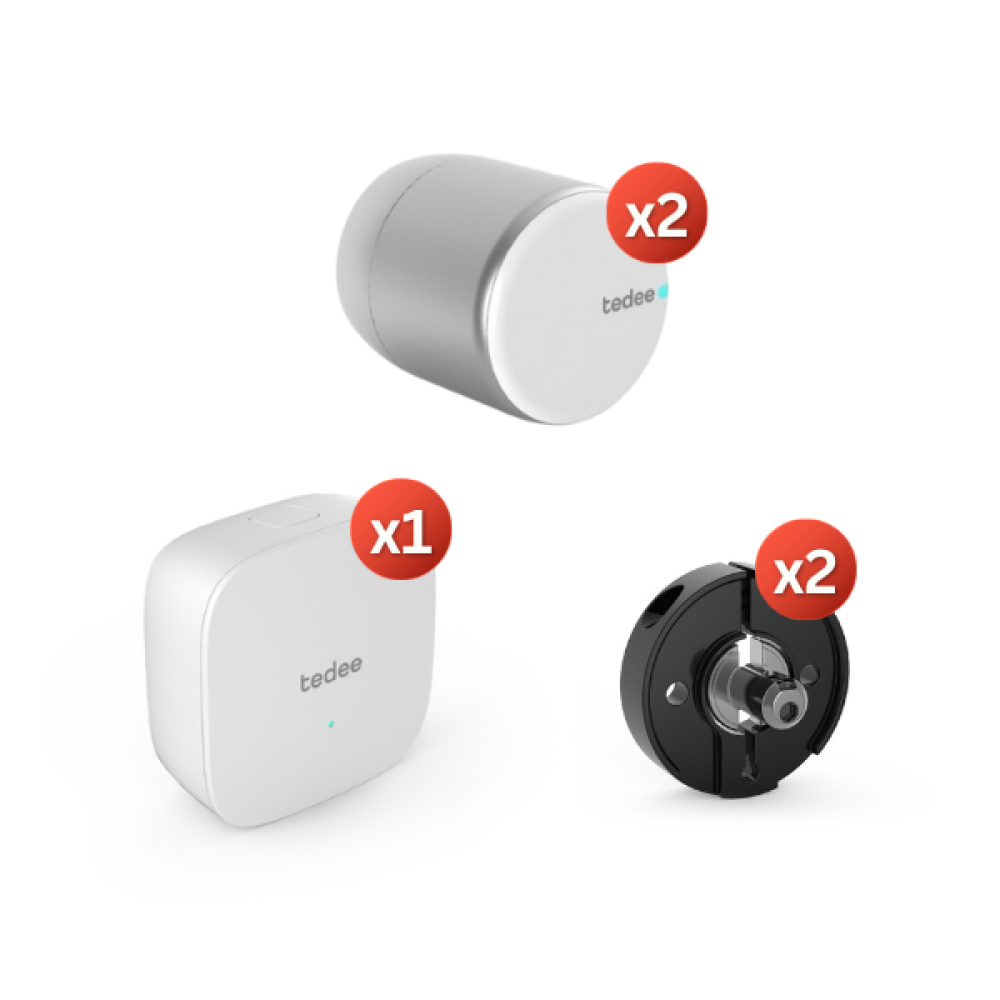 Smart Lock Tedee Pro Black + Bridge + Euro adapter 2 DOORS
