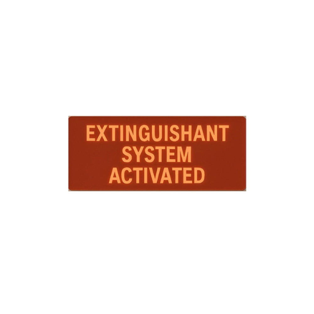L-EXT SYS ACT -Καρτέλα μηνύματος για την συσκευή DOA FJ/CPD. Μήνυμα: EXTINGUISHANT SYSTEM ACTIVATED