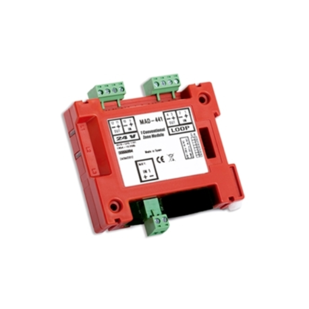 MAD-441-I -Διευθυνσιοδοτούμενο module ενσωμάτωσης - παρακολούθησης 1 συμβατικής ζώνης πάνω σε διευθυνσιοδοτούμενο πίνακα