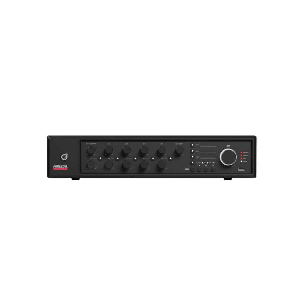 MAX-360Z Ενισχυτής PA 6-Ζωνών 360W με USB/SD/MP3/FM/Bluetooth Player για Συστήματα 100V Fonestar
