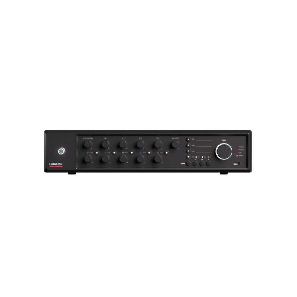 MAX-480Z Ενισχυτής PA 6-Ζωνών 480W με USB/SD/MP3/FM/Bluetooth Player για Συστήματα 100V Fonestar