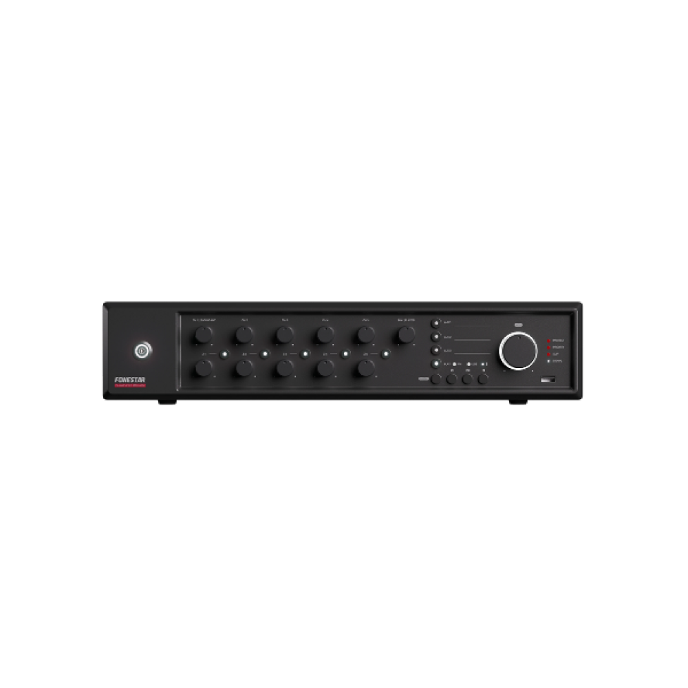 MAX-600Z Ενισχυτής PA 6-Ζωνών 600W με USB/SD/MP3/FM/Bluetooth Player για Συστήματα 100V Fonestar