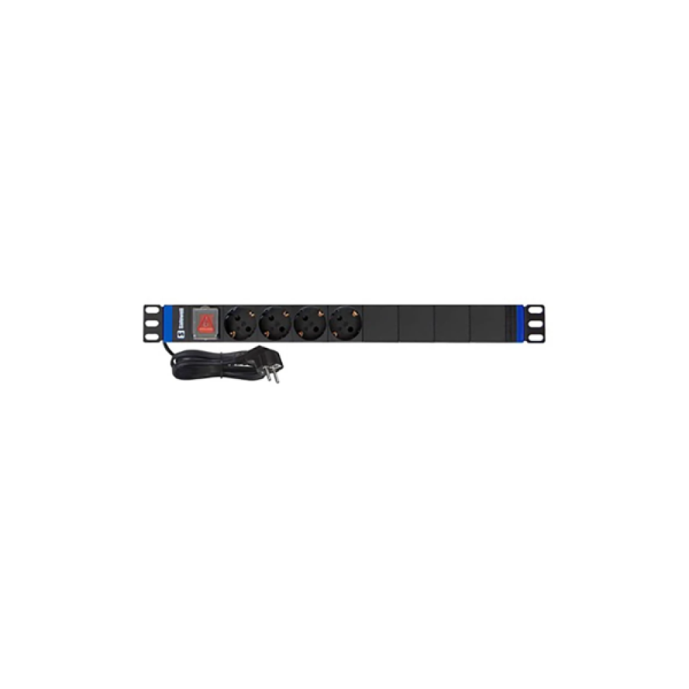 Πολύπριζο Rack 1U 4 Θέσεων Με Διακόπτη Safewell