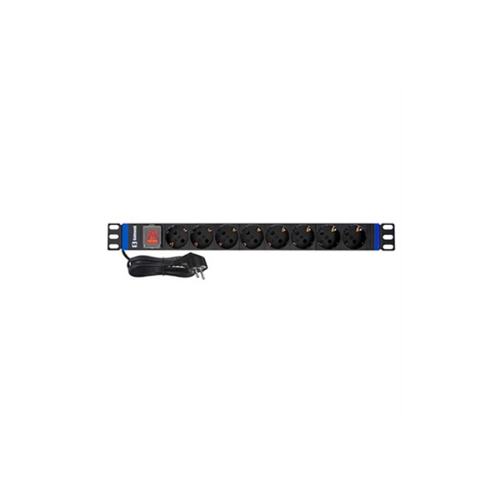 Πολύμπριζο Rack 1U 8 Θέσεων Με Διακόπτη Safewell
