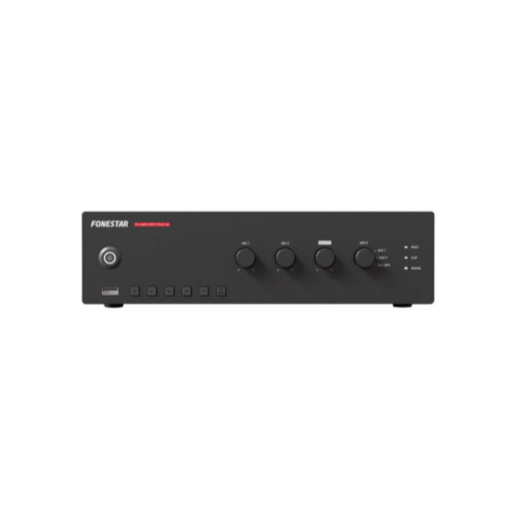 PROX-60 Ενισχυτής PA 60W με USB/FM Player για Συστήματα 100V και 4 Ohm Fonestar
