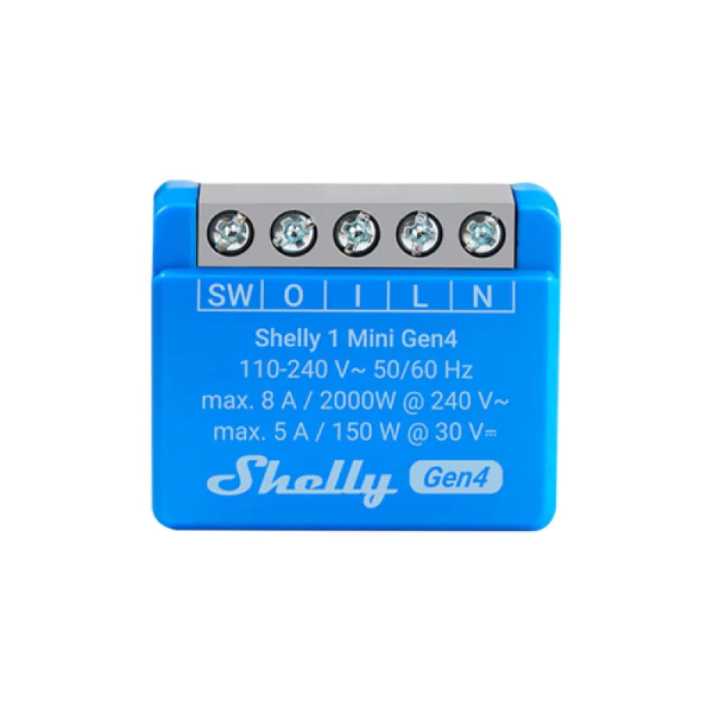 Shelly 1 Mini Gen4 WiFi Relay Switch 1-channel/8A