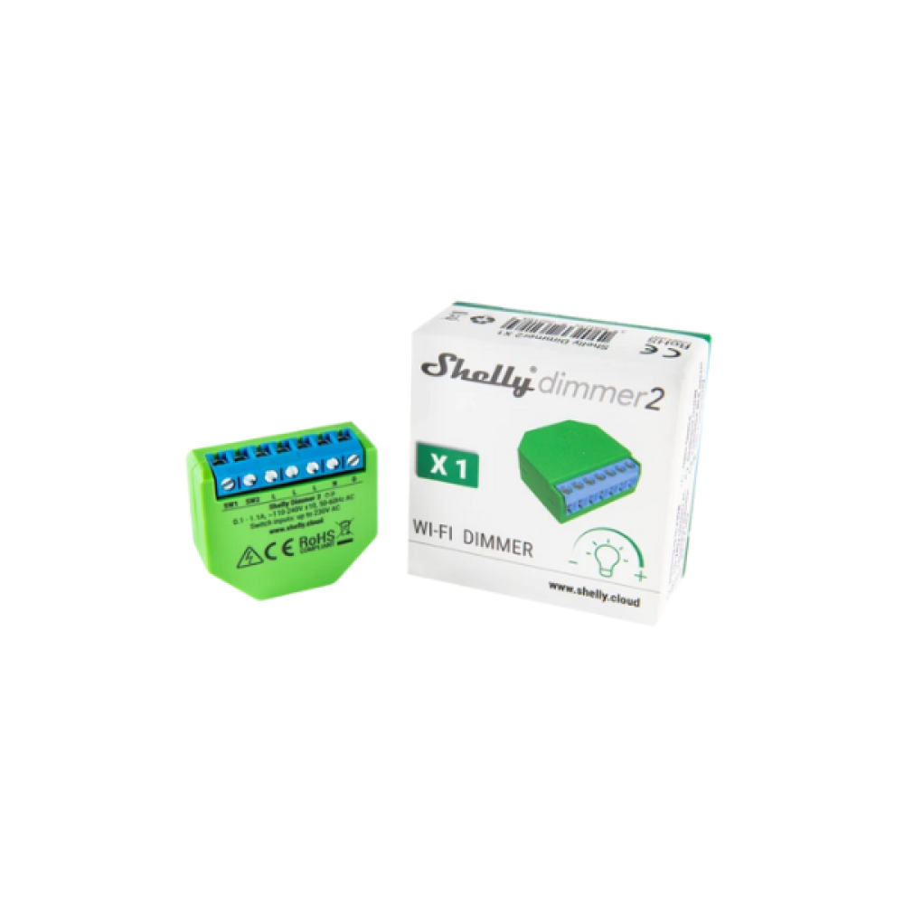 WiFi-operated Relay with dimming function and no neutral line DIMMER 2 Shelly