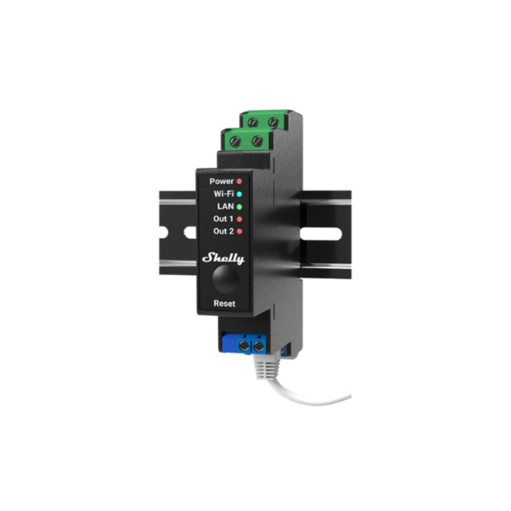 Shelly 2PM  PRO Professional 2-channel DIN Rail Relay with power metering