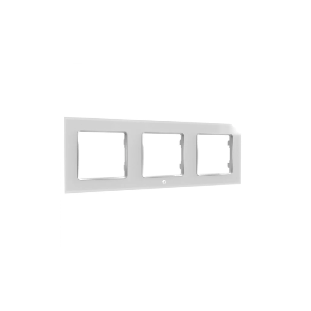 Wall Frame 3 for Wall Switch White Shelly