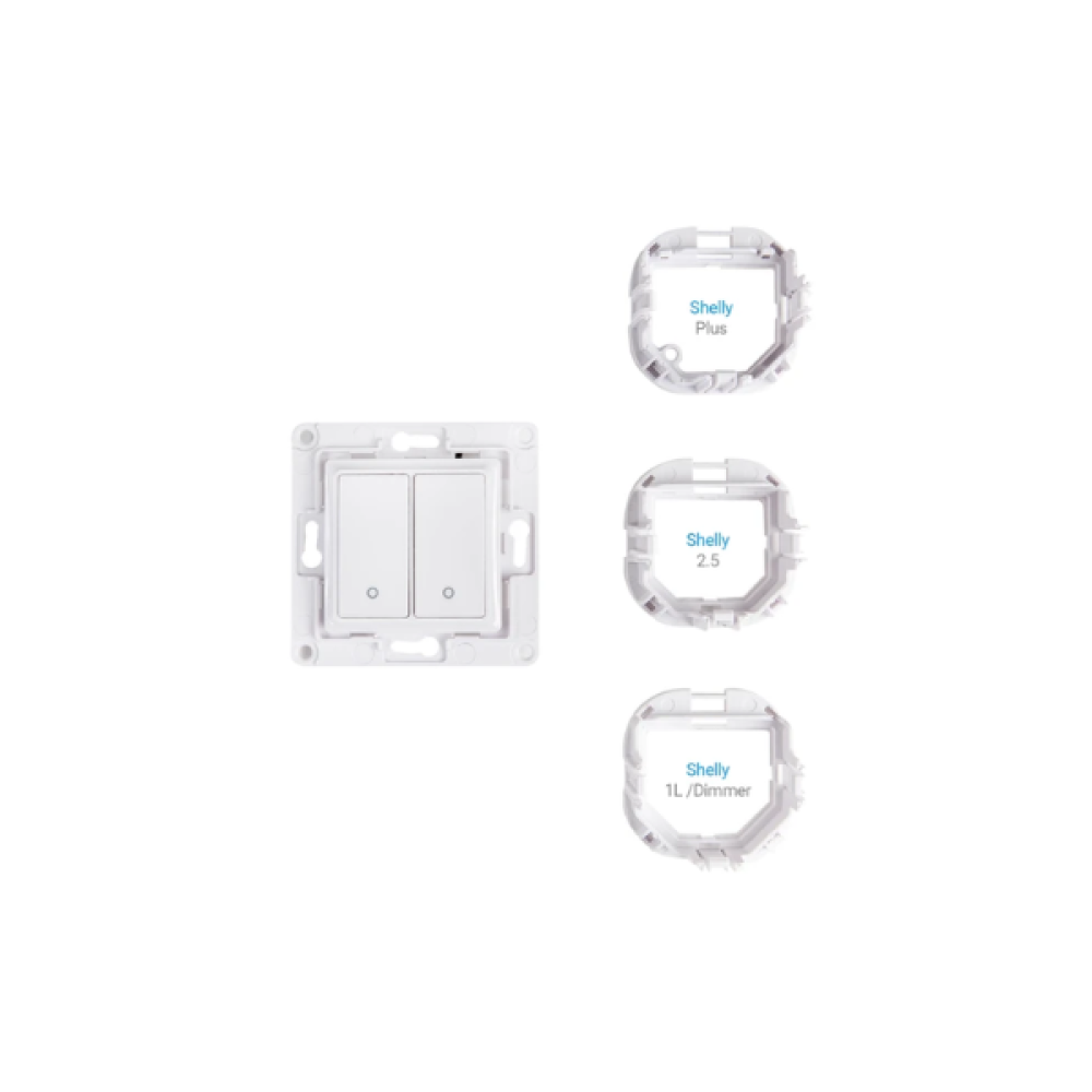 Wall Switch 2-button for Smart Relays White Shelly