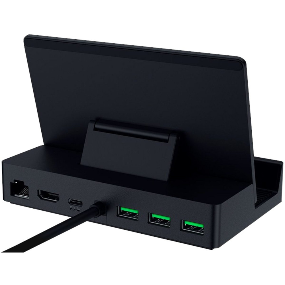Razer Handheld Dock Chroma - Steam Deck, Switch 2, Smartphones, Tablets - USB C/USB A/HDMI/GbE/100W