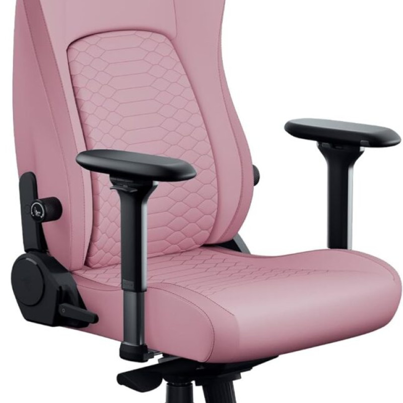Razer Iskur V2 NewGen Quartz - Lumbar Support - Leather with CoolTouch - Steel Frame - 136 kg