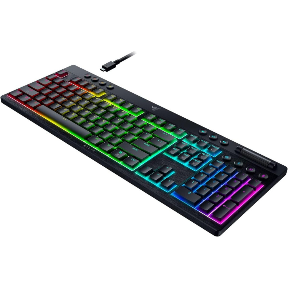 Razer BlackWidow V4 Low Profile HyperSpeed - Wireless / Bluetooth RGB Gaming Keyboard -Yellow Switch