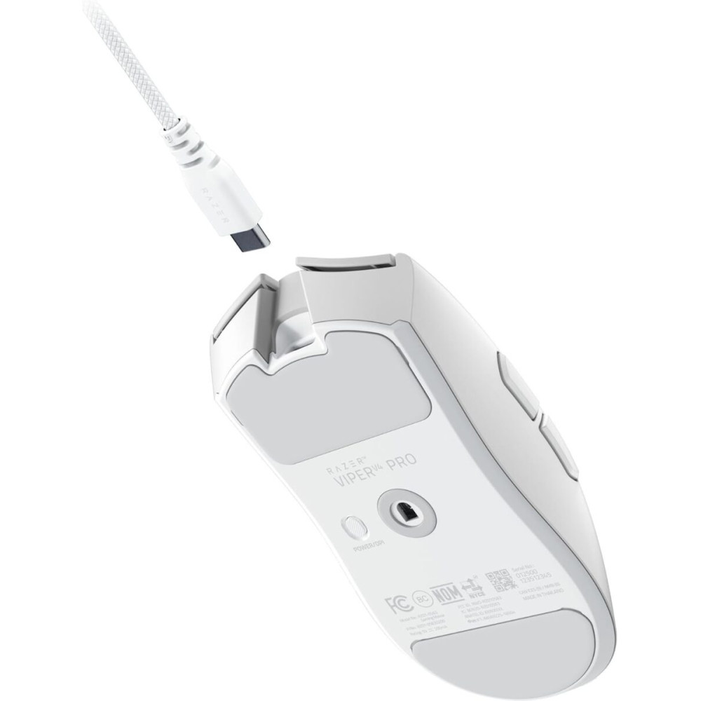 Razer VIPER V4 PRO White – Wireless Gaming Mouse – 50g – 8K Polling Rate – 50K DPI – 180h Battery