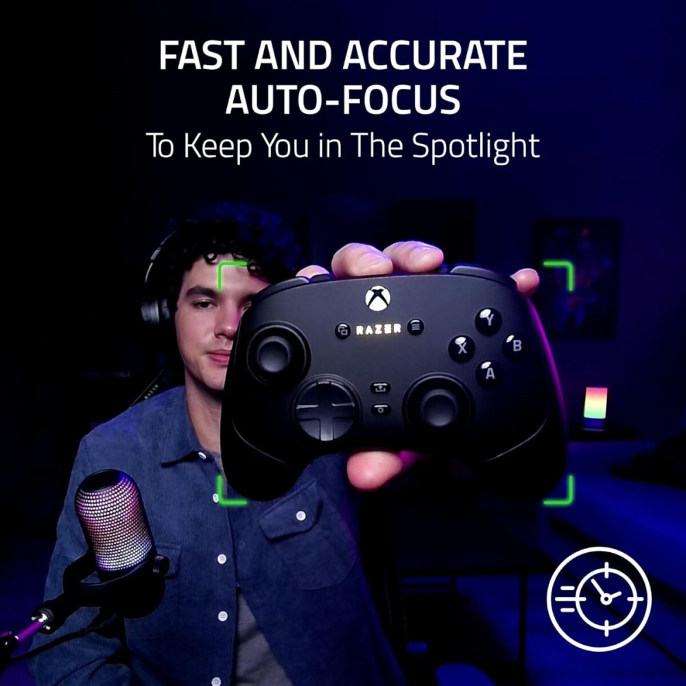 Razer KIYO V2 X Quartz - 2K 60fps - Auto Focus - 80° FOV - Low Light Sensor - USB Streaming Webcam