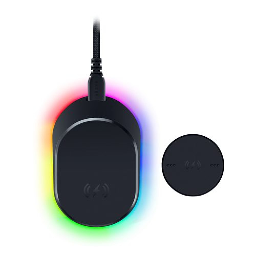 Razer MOUSE DOCK PRO - 4K Polling Rate - Magnetic Wireless Charging - Anti-Slip Base - Chroma RGB