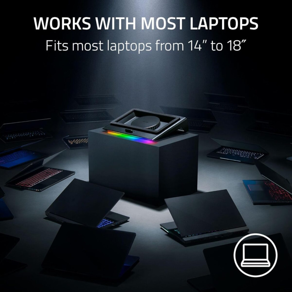 Razer Laptop Cooling Pad - Smart Fan Control - Laptops & Macbooks 14
