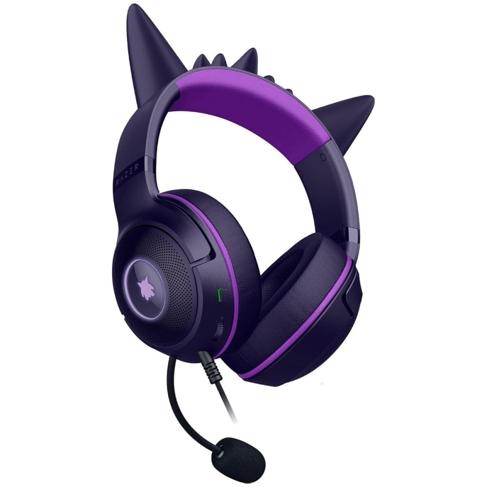 Razer Kraken Kitty V2 Gengar Pokemon Ed. – RGB – USB 7.1 Gaming Headset – Purple Ears –PC/PS5/SWITCH