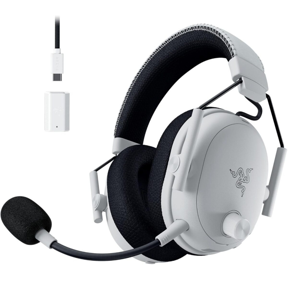 Razer BLACKSHARK V3 PRO White - ANC Wireless Gaming Headset - 70h Battery - 2.4GHz/BT/USB - PC/PS5