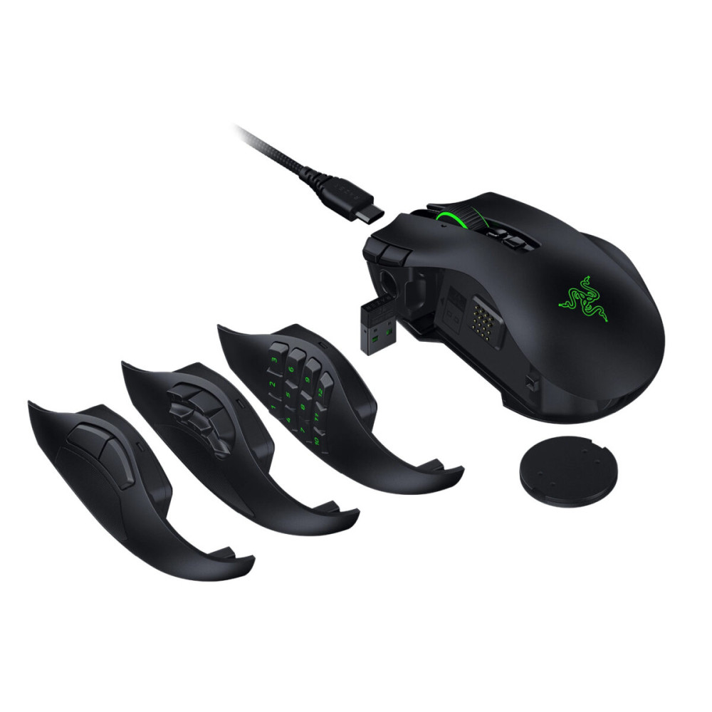 RAZER Naga V3 Pro - Wireless MMO Gaming Mouse - 280Hr Battery - Swappable Side Plates - 23 Buttons