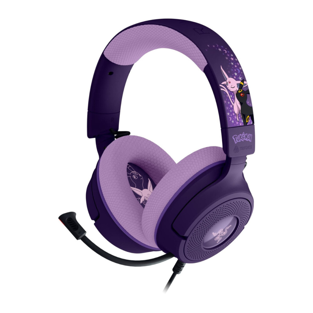 Razer Kraken V4 X - Pokemon Espeon/Umbreon - USB RGB 7.1 Gaming Headset - 40 MM Driver - PC/PS5/PS4