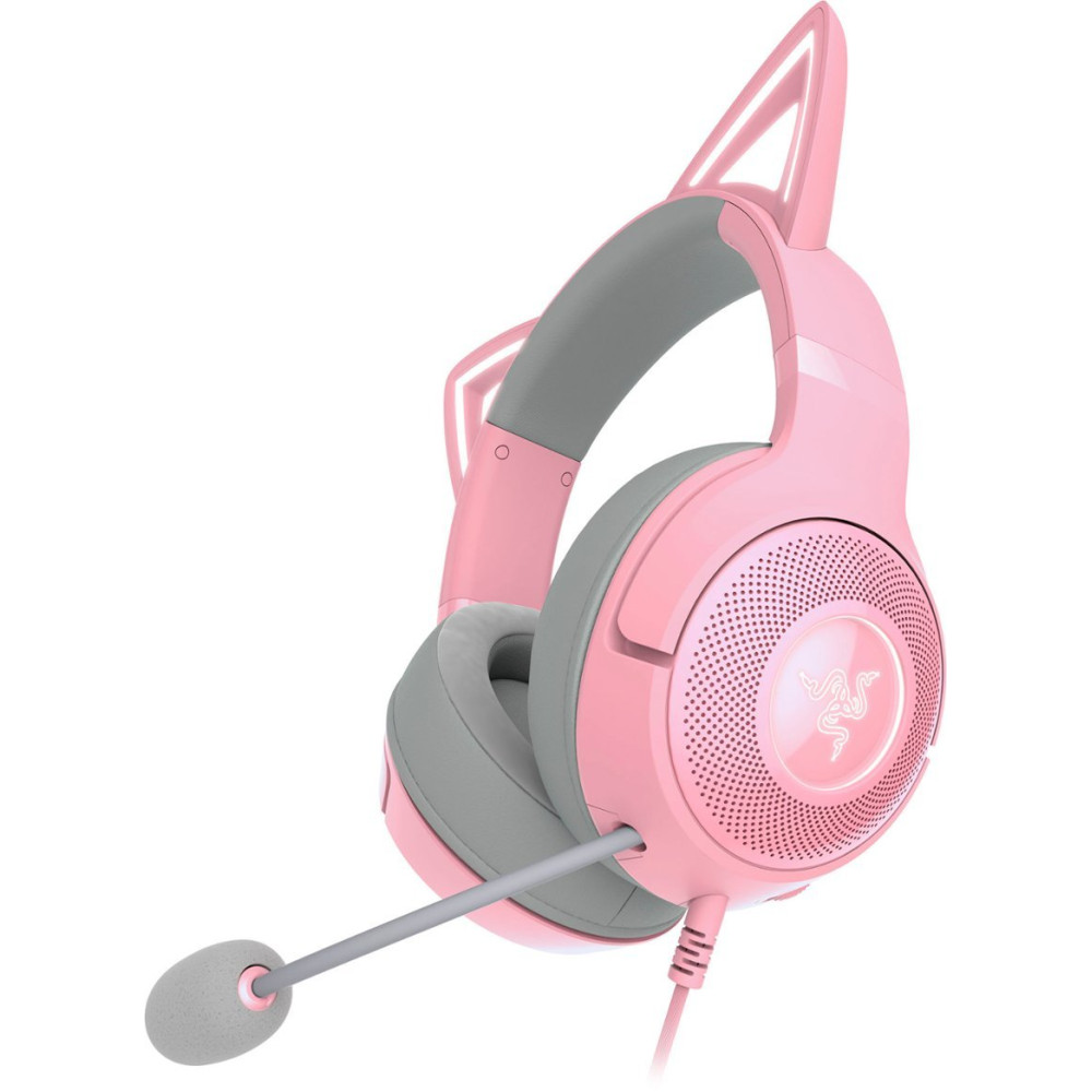 Razer KRAKEN KITTY V2 - Quartz - RGB - USB 7.1 Gaming Headset - Kitty Ears - PC / PS5 / SWITCH