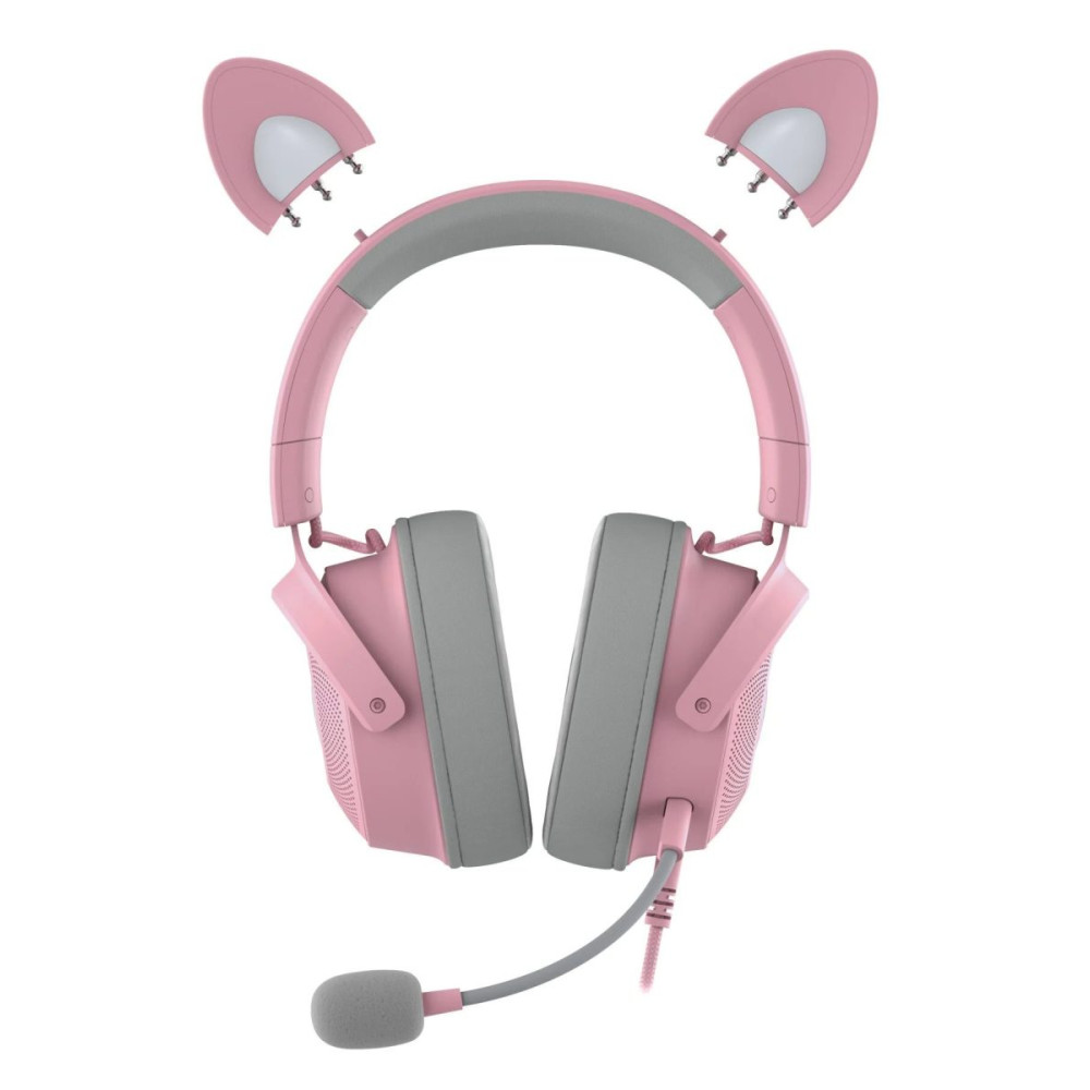 Razer KRAKEN KITTY V2 PRO - Quartz - RGB - USB 7.1 Gaming Headset - Kitty, Bear, Bunny Ears