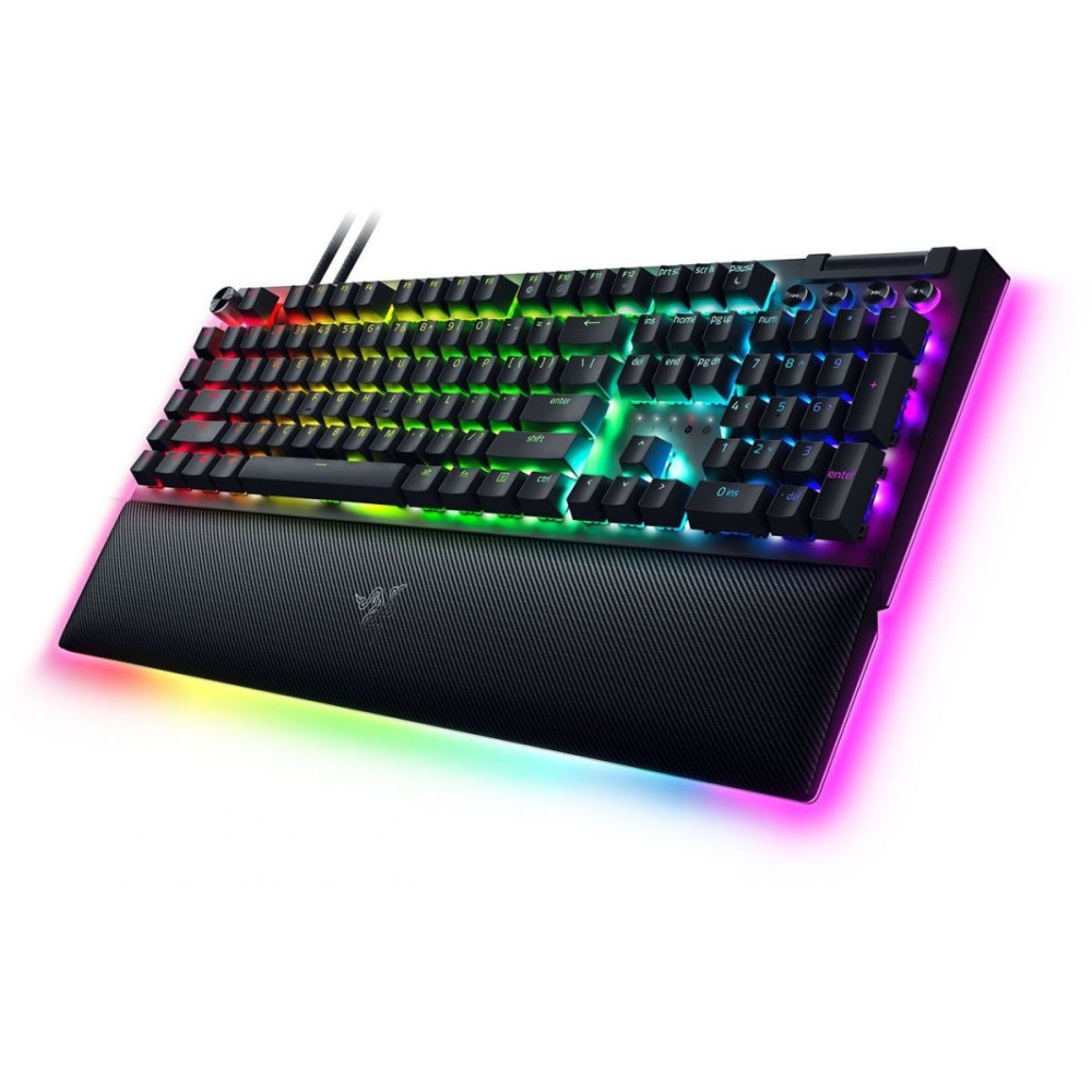 Razer BLACKWIDOW V4 PRO - Gaming Mechanical RGB Keyboard - Green Clicky Switches - Macros - US LAYOU