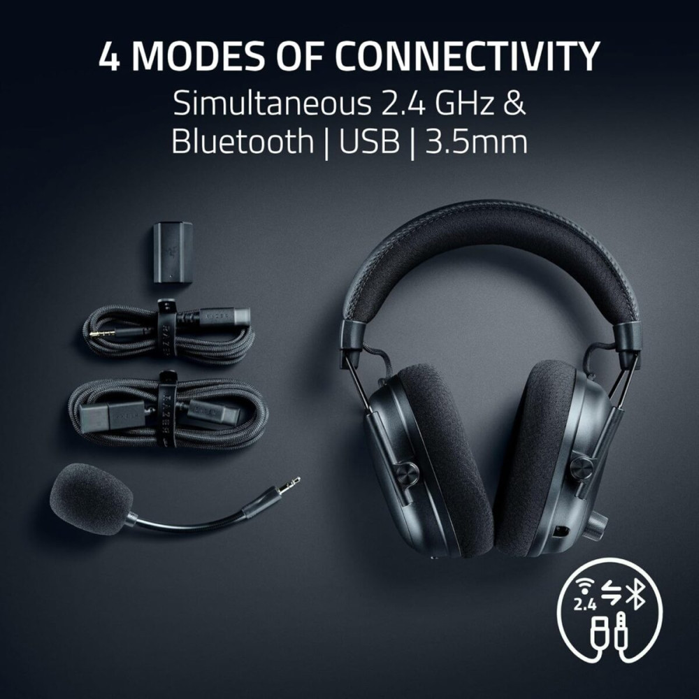 Razer BLACKSHARK V3 PRO Black - ANC Wireless Gaming Headset - 70h - 2.4GHz/BT/USB - PC/PS5/Switch