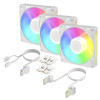 Arctic BioniX P14 A-RGB (White) Pack of 3 - 140mm Case Fan with A-RGB - Fluid Dynamic Bearing - PWM