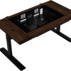 Lian Li DK07X Wood - Motorized Standing Desk Station - E-ATX-x2 (Single or Dual E-ATX PC Desk)