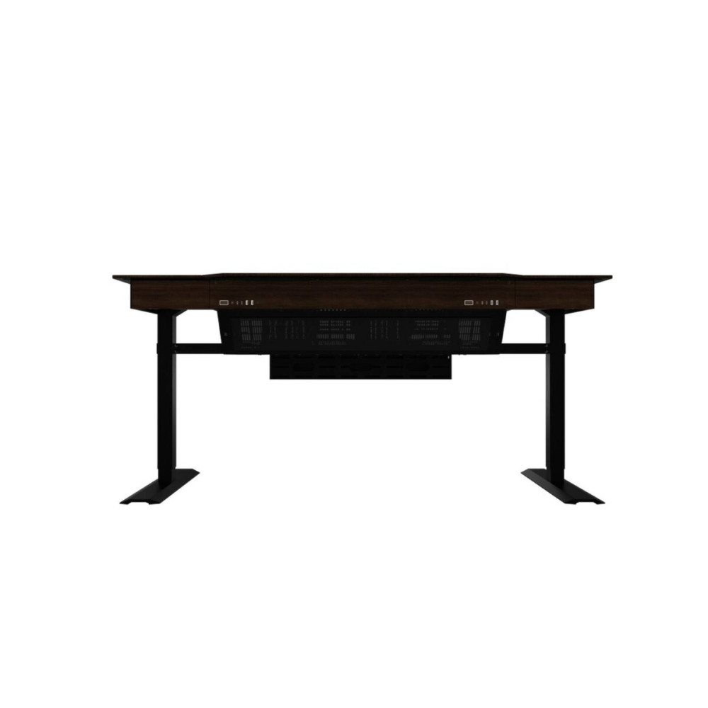 Lian Li DK07X Wood - Motorized Standing Desk Station - E-ATX-x2 (Single or Dual E-ATX PC Desk)
