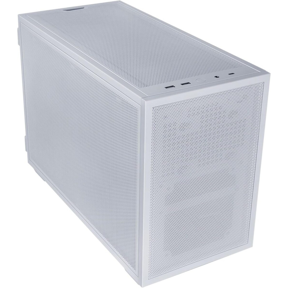 Lian Li Dan-B4 White - mATX Mesh - PC Gaming Case - 2x 120mm Fans Included - GPU Support 358.9mm